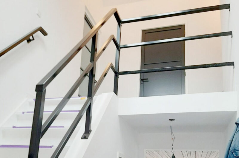 metalen balustrade trapgat
