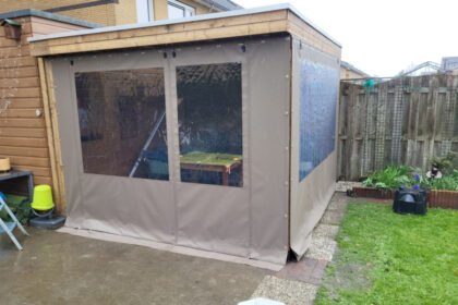 Verandazeil met rits
