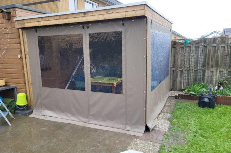 Verandazeil met rits